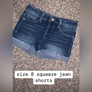 Girls size 8 jean shorts like new